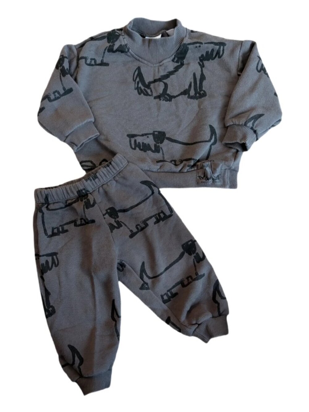 ZARA Dog Sweat Set 12-18m